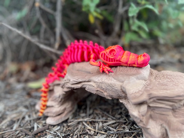 3D printed Skeleton Crocodile, bones, fidget toy, sensory, moveable, swamp, creature
