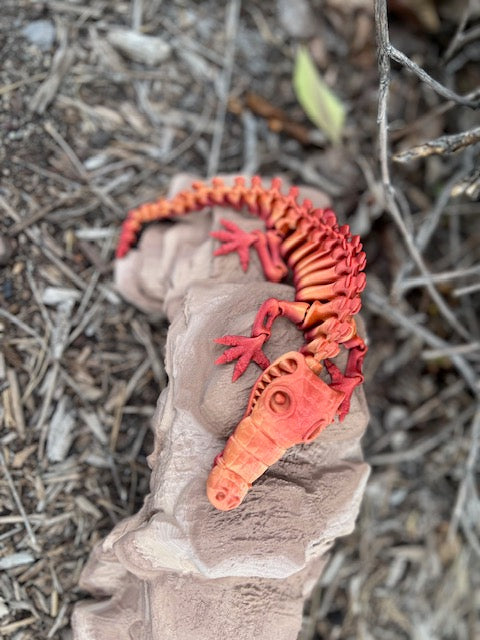 3D printed Skeleton Crocodile, bones, fidget toy, sensory, moveable, swamp, creature