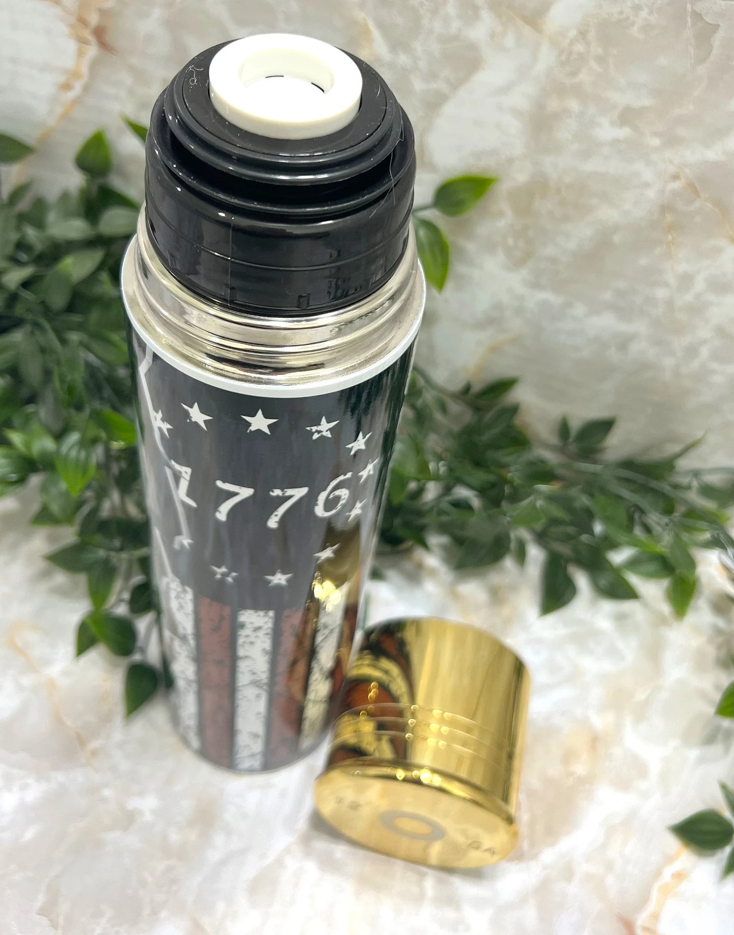 Tumbler, Stainless Steel, 1776, History, Bullet, America, Patriotic, Shell, American