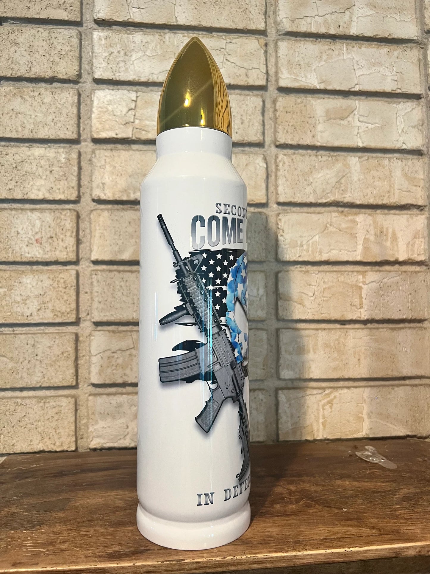 Tumbler, Stainless Steel, Second Amendment, Punisher, Guns, Patriotic, Flag, America, Personalize, Bullet