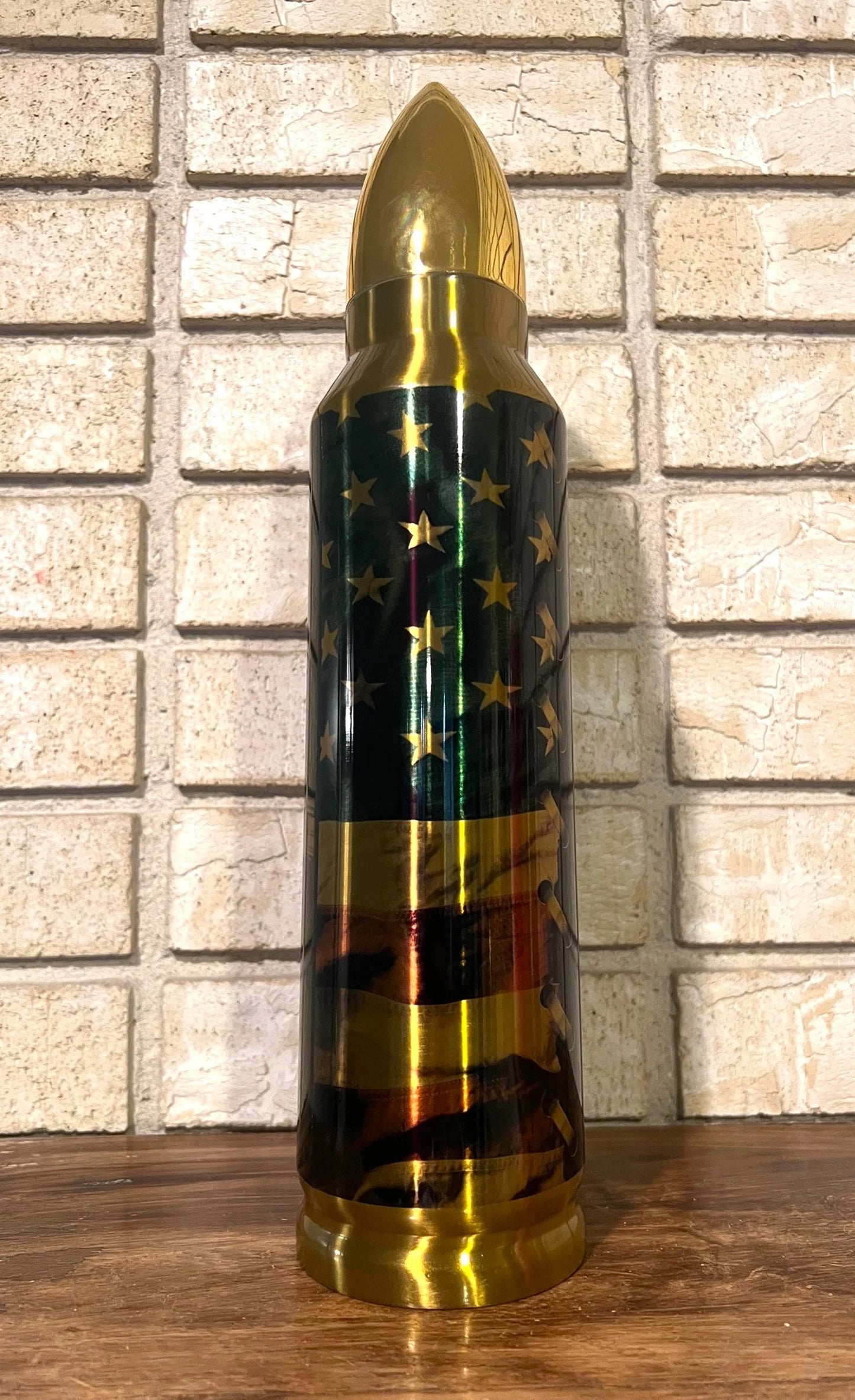 Tumbler, Stainless Steel, Reusable lid, Bear Arms, Bullet, American Flag, America, Patriotic, Freedom, Liberty