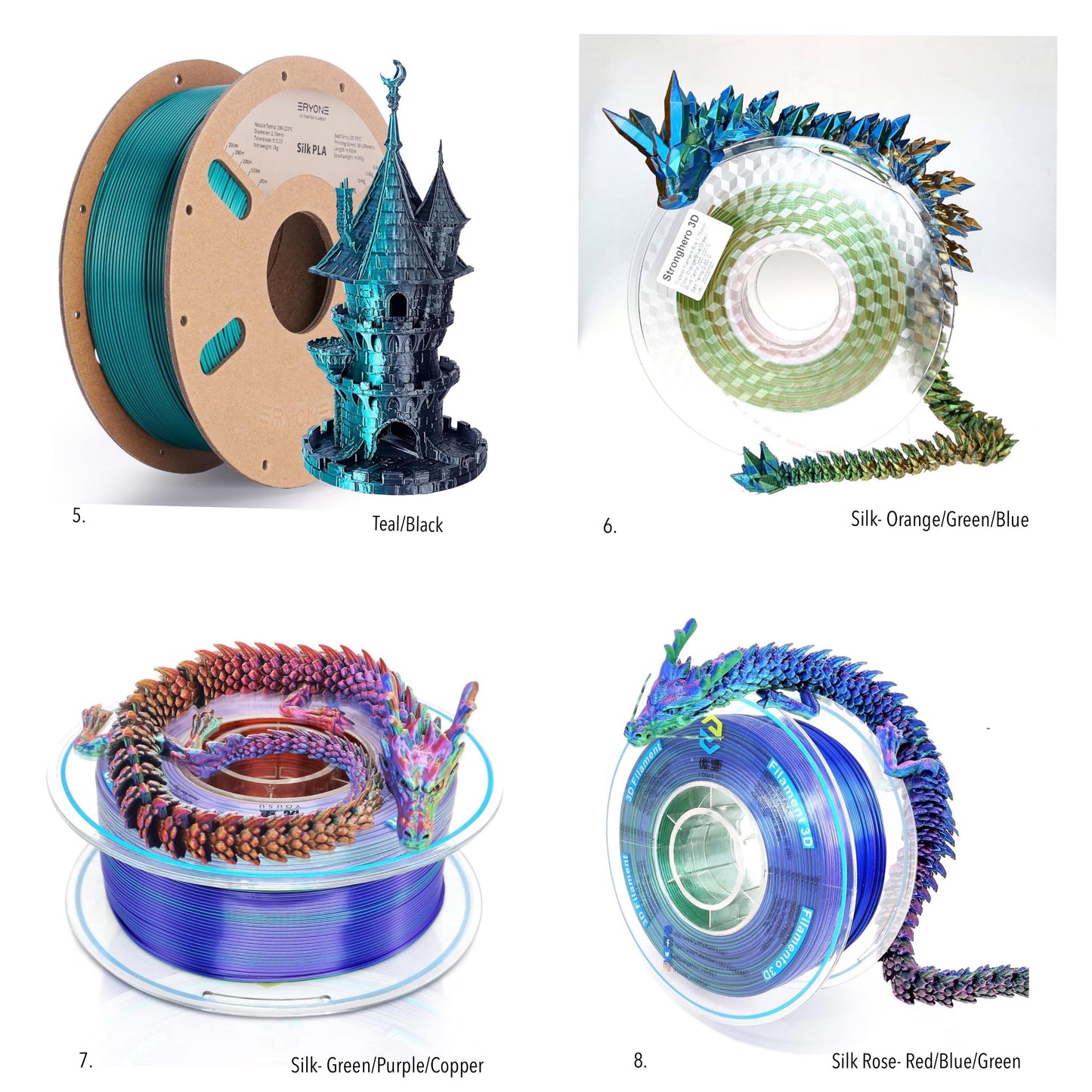 Bone, Crocodile, Motion, 3D Printed, Fidget, Toy, Sensory, Moveable, Colorful