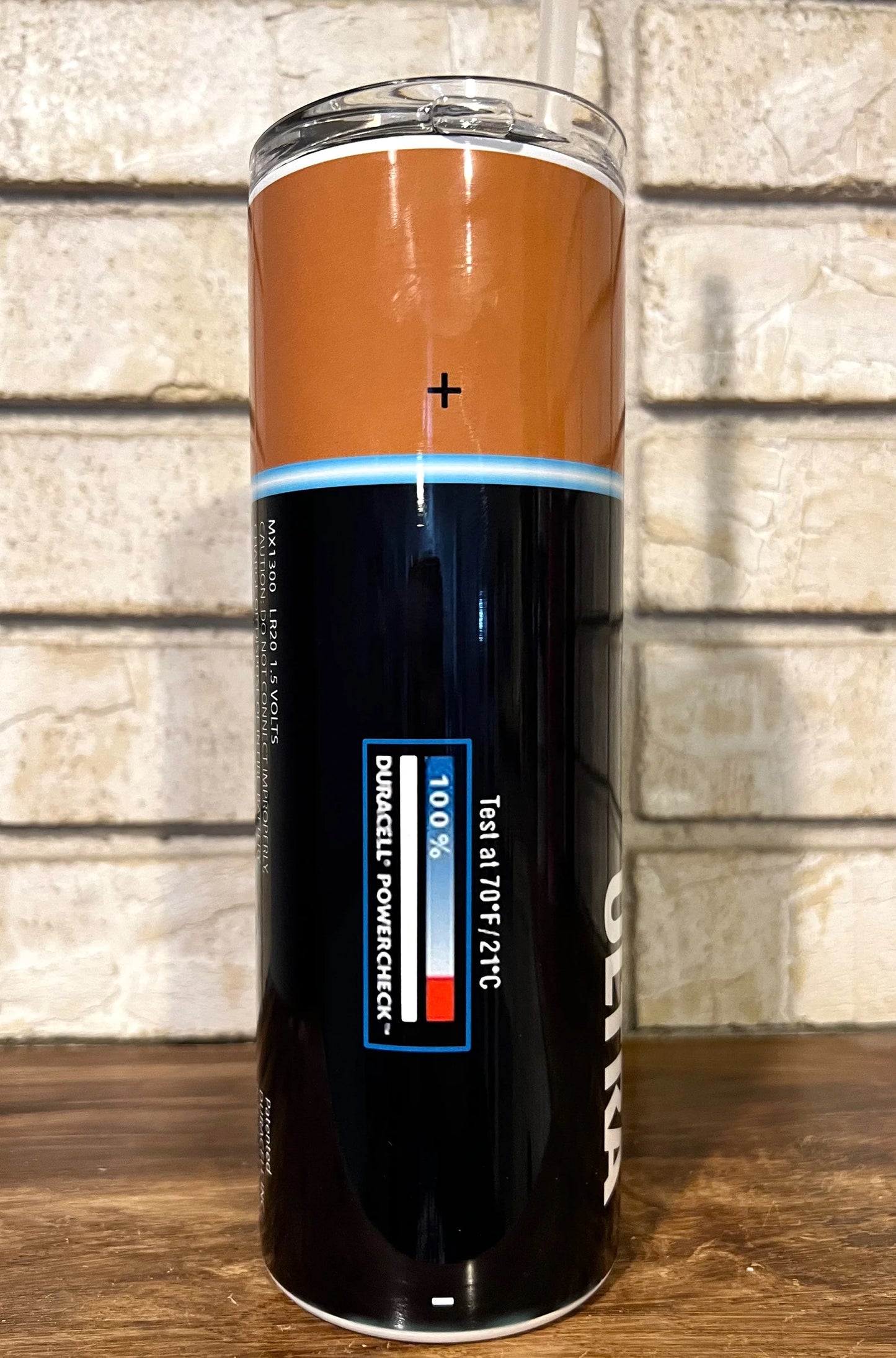 Stainless Steel, Tumbler, Removable lid, Battery, Copper top, Funny, Humorous, Gag gift,