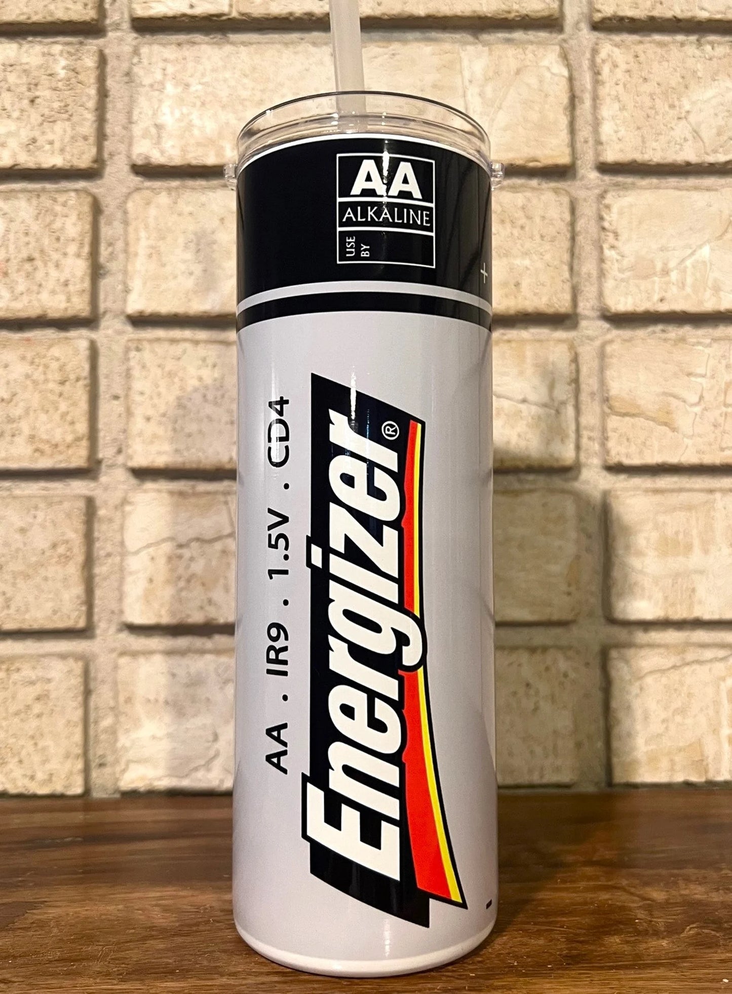 Stainless Steel, Tumbler, Removable lid, Battery, Humor, Funny, Gag gift, AA