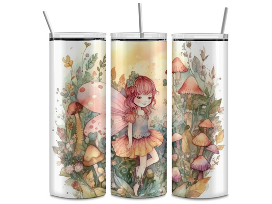 Tumbler, Stainless Steel, Straw, Sublimation, Fairy, Magical, Mythical, Fantasy