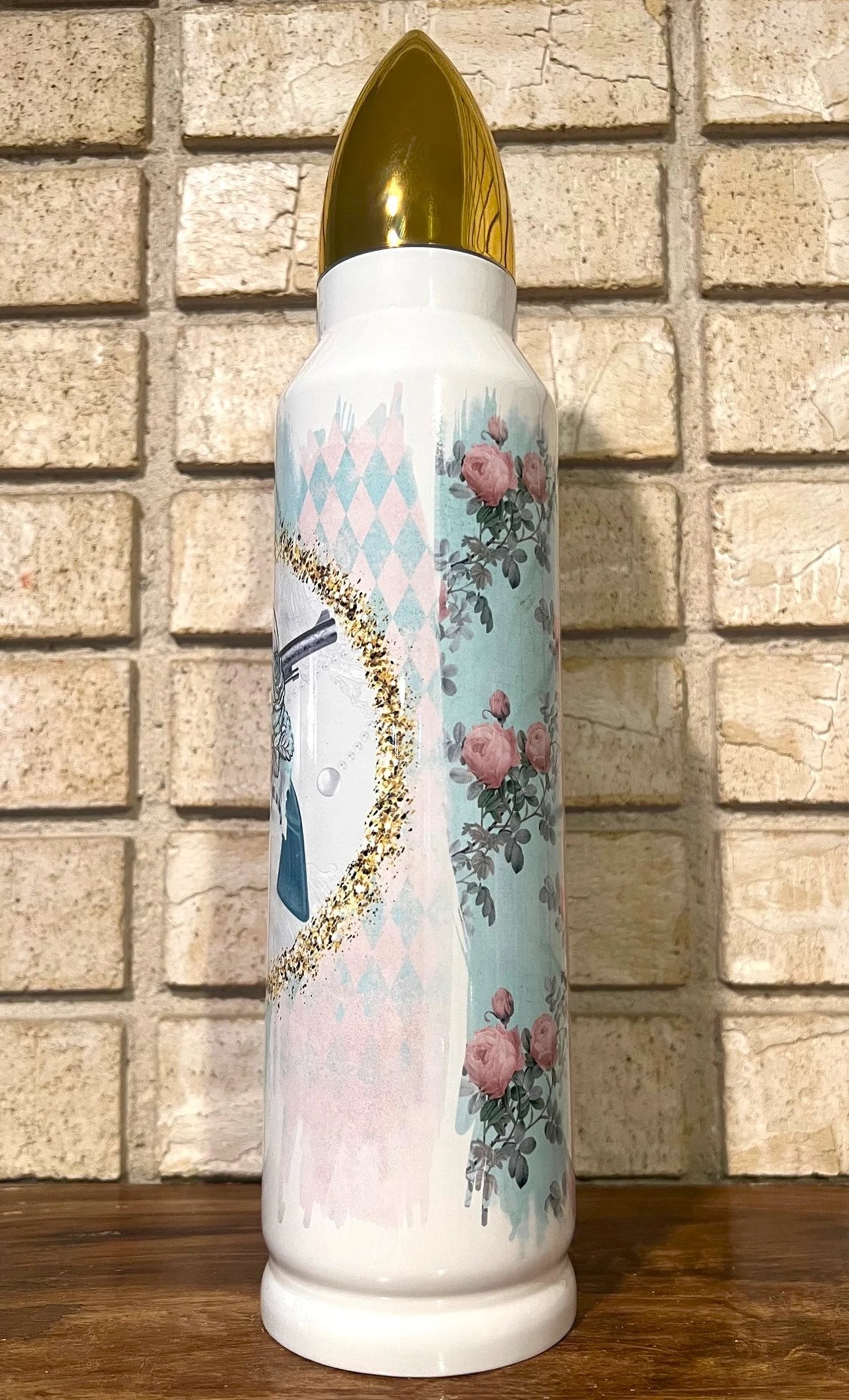 Stainless Steel, Tumbler, Bullet, Skull, Guns, Feminine, Pastel, Edgy