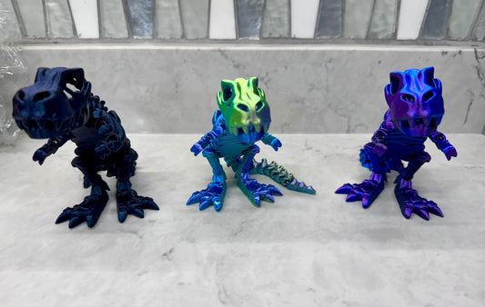 3-D Printed Bone T-Rex, Fidget Toy, Sensory, Moveable, Toy, Dinosaur, Bones, Prehistoric