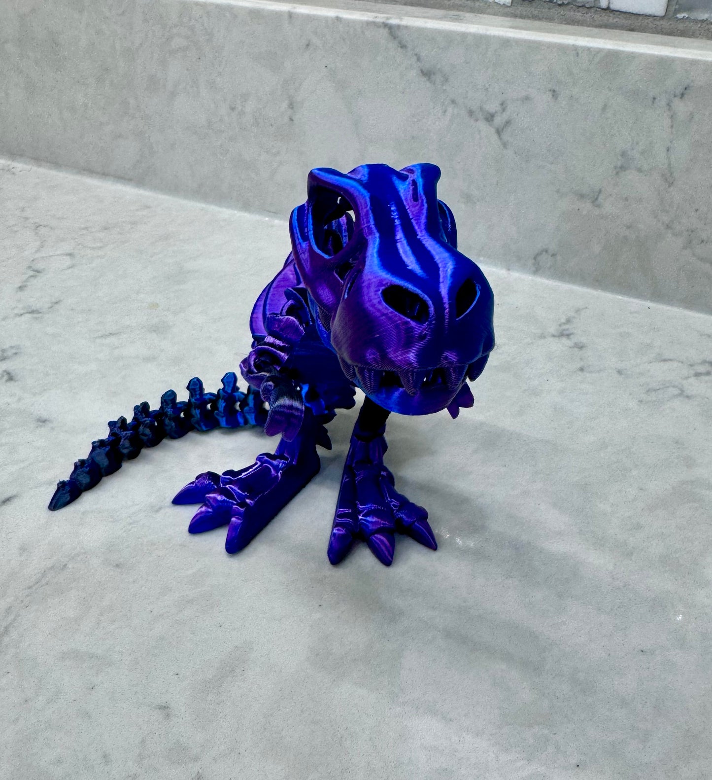 3-D Printed Bone T-Rex, Fidget Toy, Sensory, Moveable, Toy, Dinosaur, Bones, Prehistoric