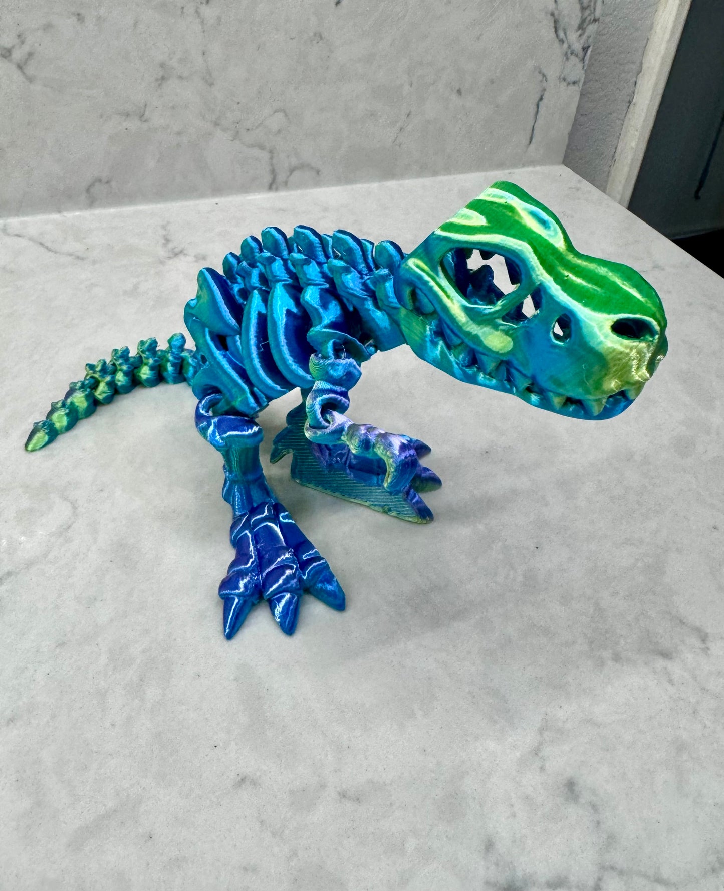 3-D Printed Bone T-Rex, Fidget Toy, Sensory, Moveable, Toy, Dinosaur, Bones, Prehistoric