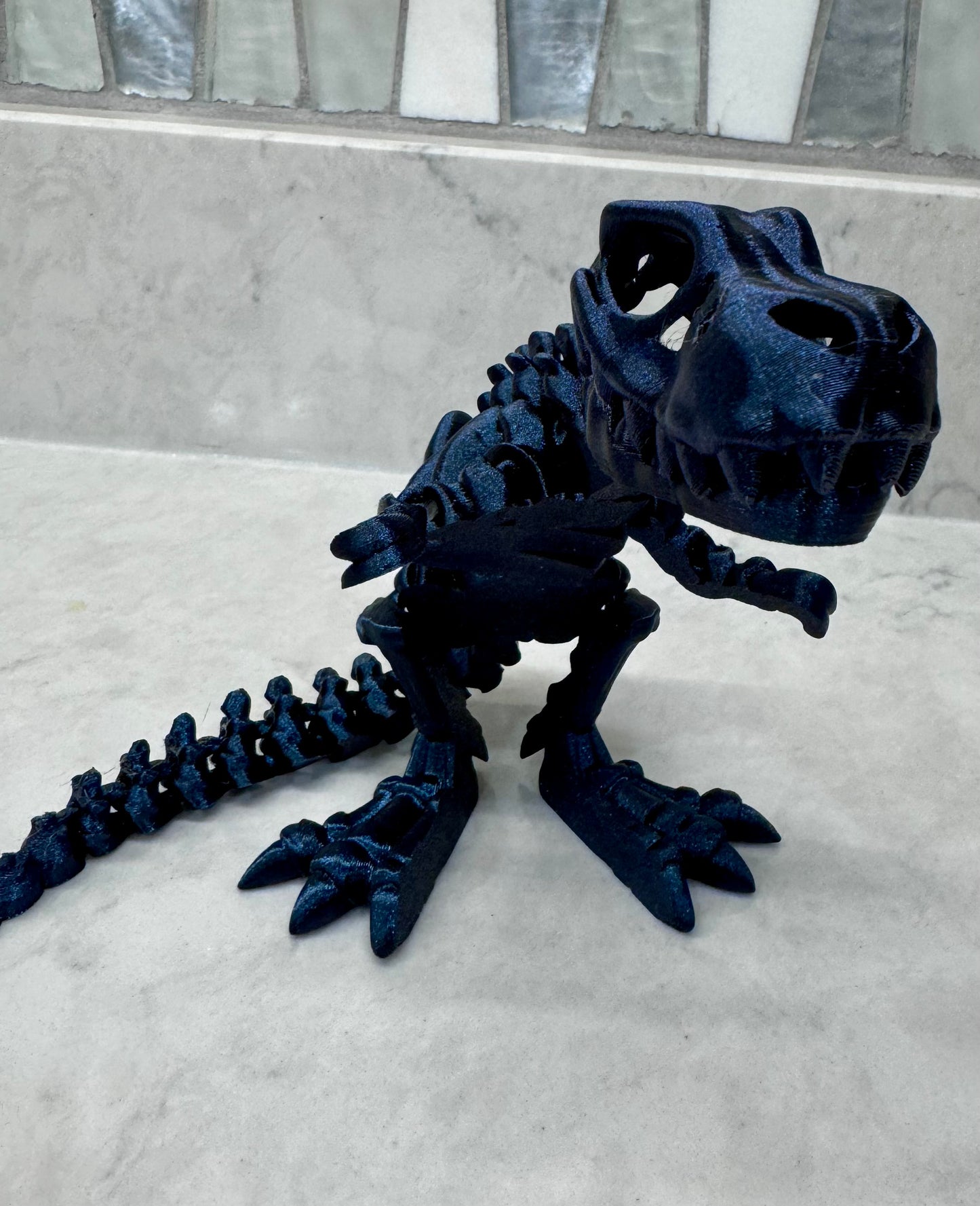 3-D Printed Bone T-Rex, Fidget Toy, Sensory, Moveable, Toy, Dinosaur, Bones, Prehistoric
