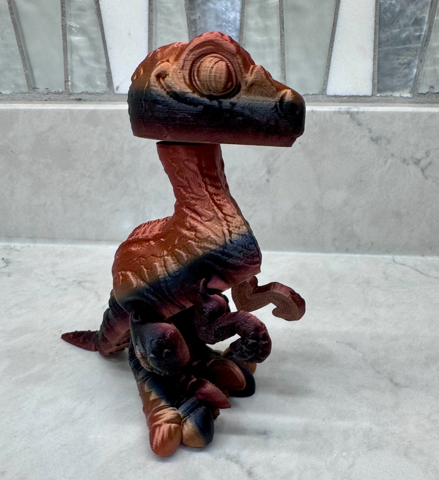 Velociraptor, Sensory, Fidget, Toy, Moveable, 3D printed, Colorful