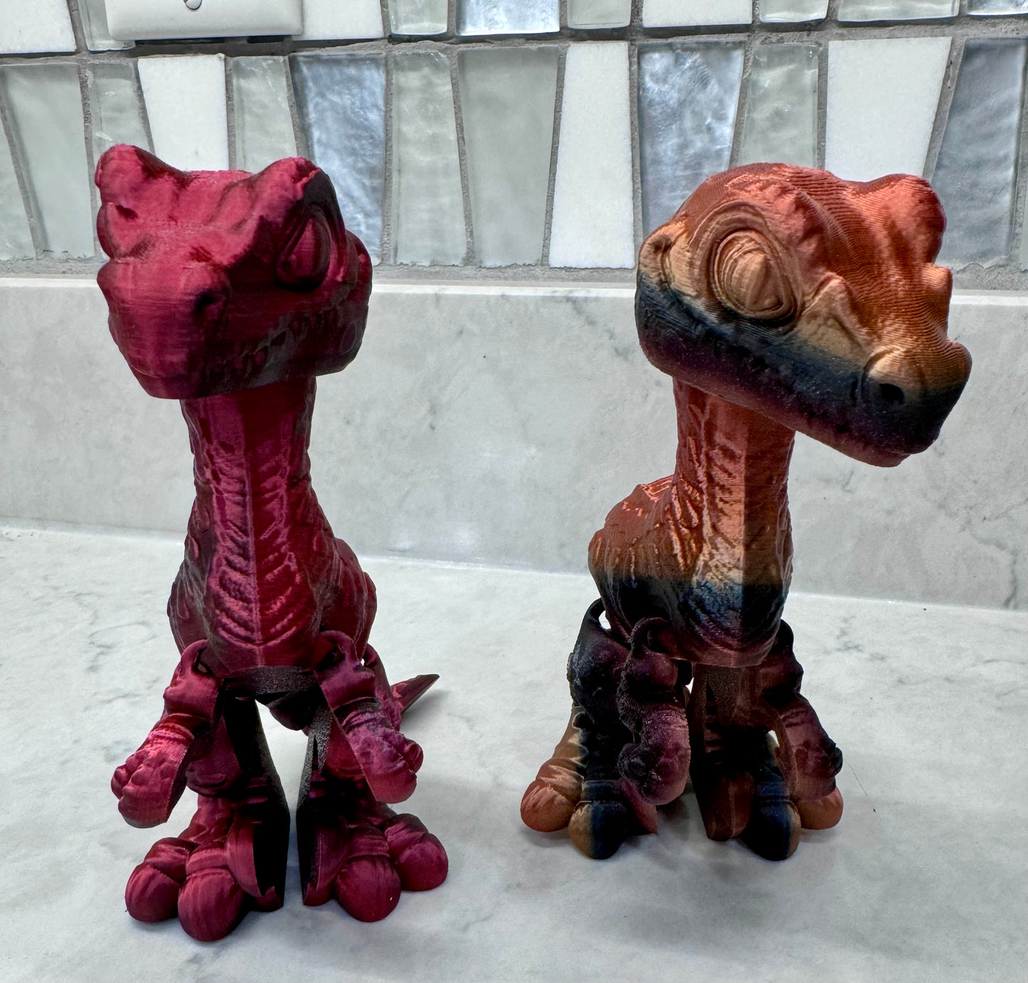Velociraptor, Sensory, Fidget, Toy, Moveable, 3D printed, Colorful