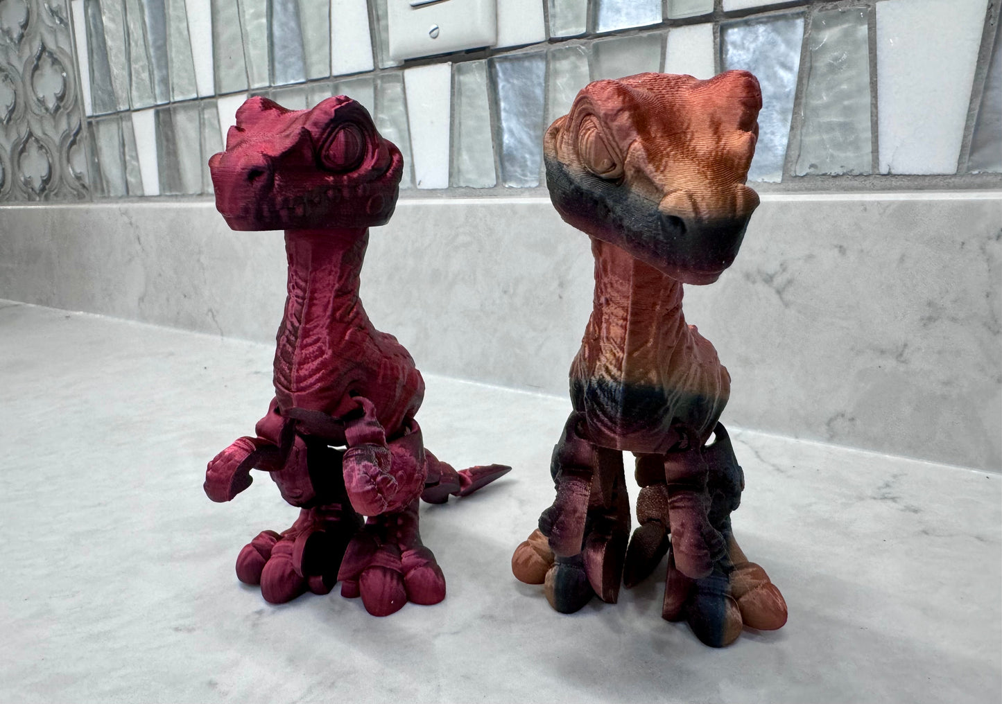 Velociraptor, Sensory, Fidget, Toy, Moveable, 3D printed, Colorful