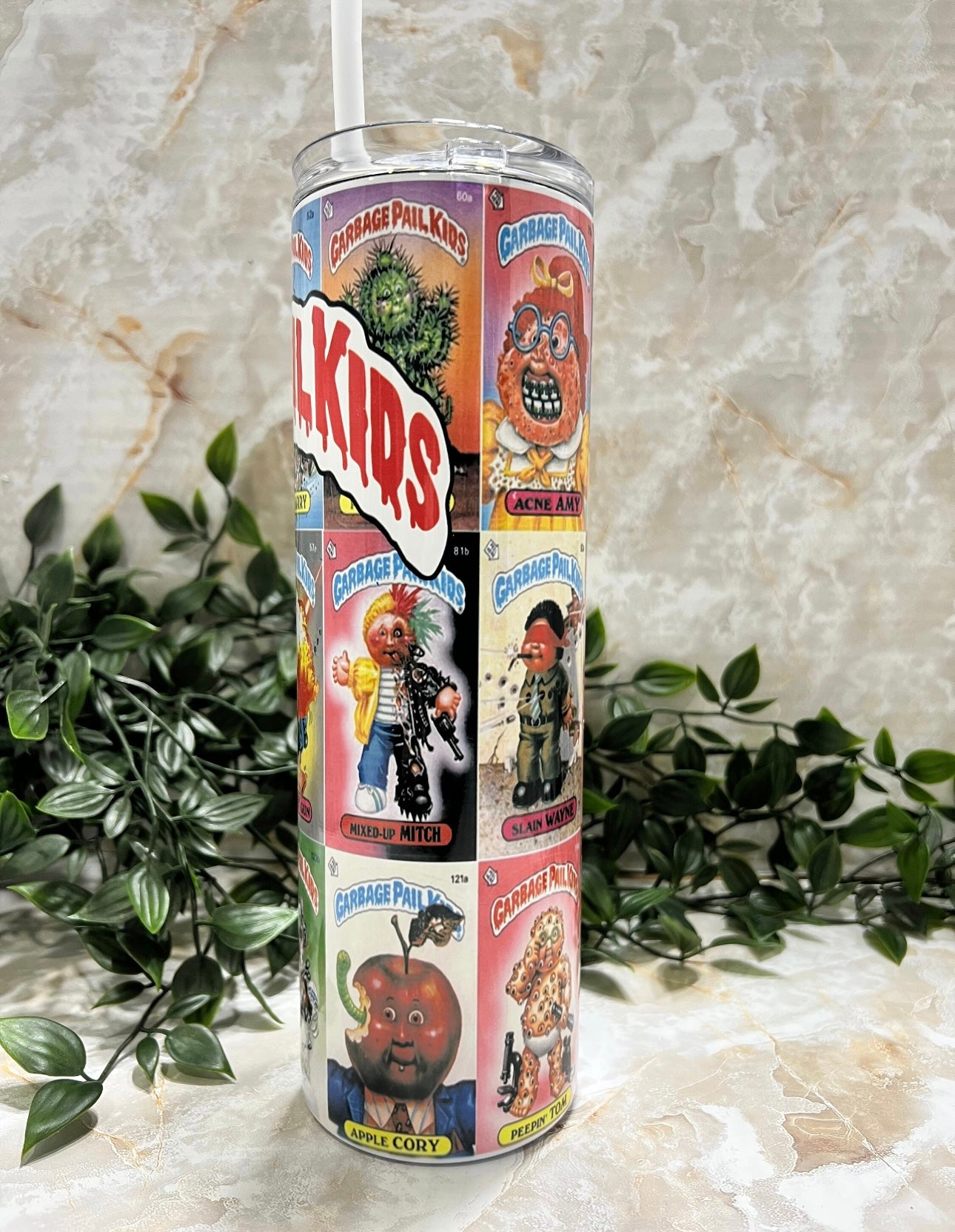 Garbage Pail Kids, 80's, 90's, Tumbler, Stainless Steel, cup,