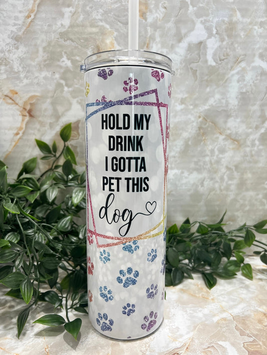 Stainless Steel, Tumbler, Dog, Dog lover, Paws, Sublimated