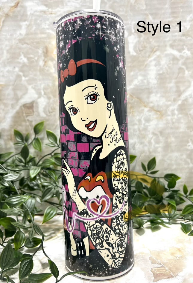 Tumbler, naughty, characters, princess, bad bitches, stainless steel, cup, straw, sublimated