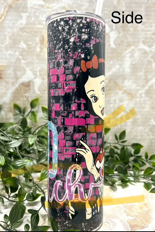 Tumbler, naughty, characters, princess, bad bitches, stainless steel, cup, straw, sublimated