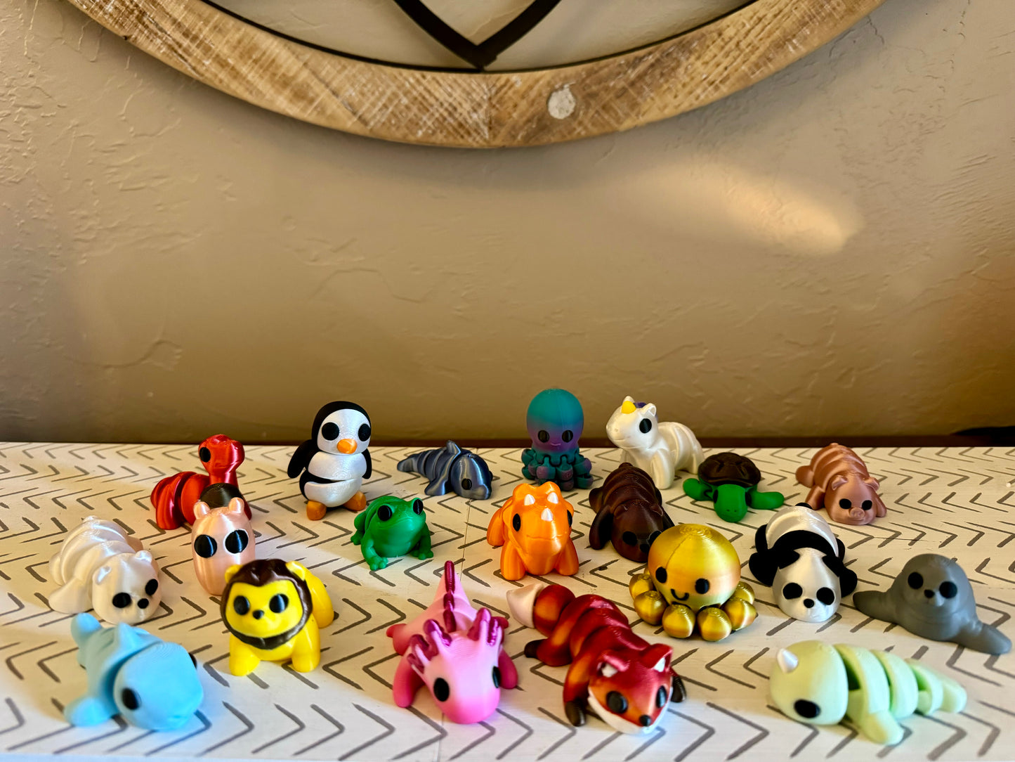 Baby, Animal, Fidget, Sensory, 3-D printed, Toys, unicorn, axolotl, fox, panda, dinosaur, seal, penguin, turtle,