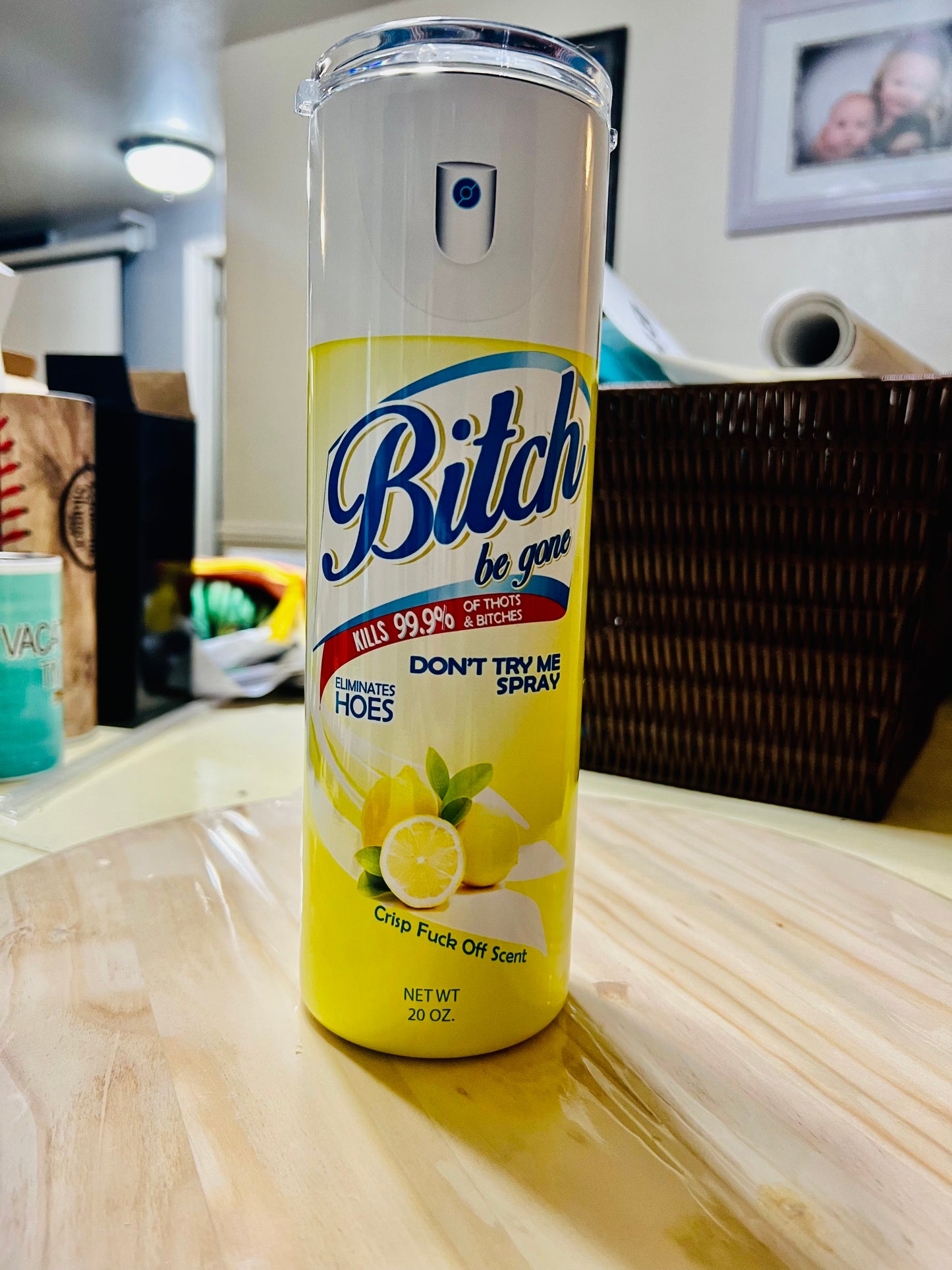 Tumbler, Stainless Steel, Bitch Spray, Detox, Funny, Cheeky, Humor, Removable lid