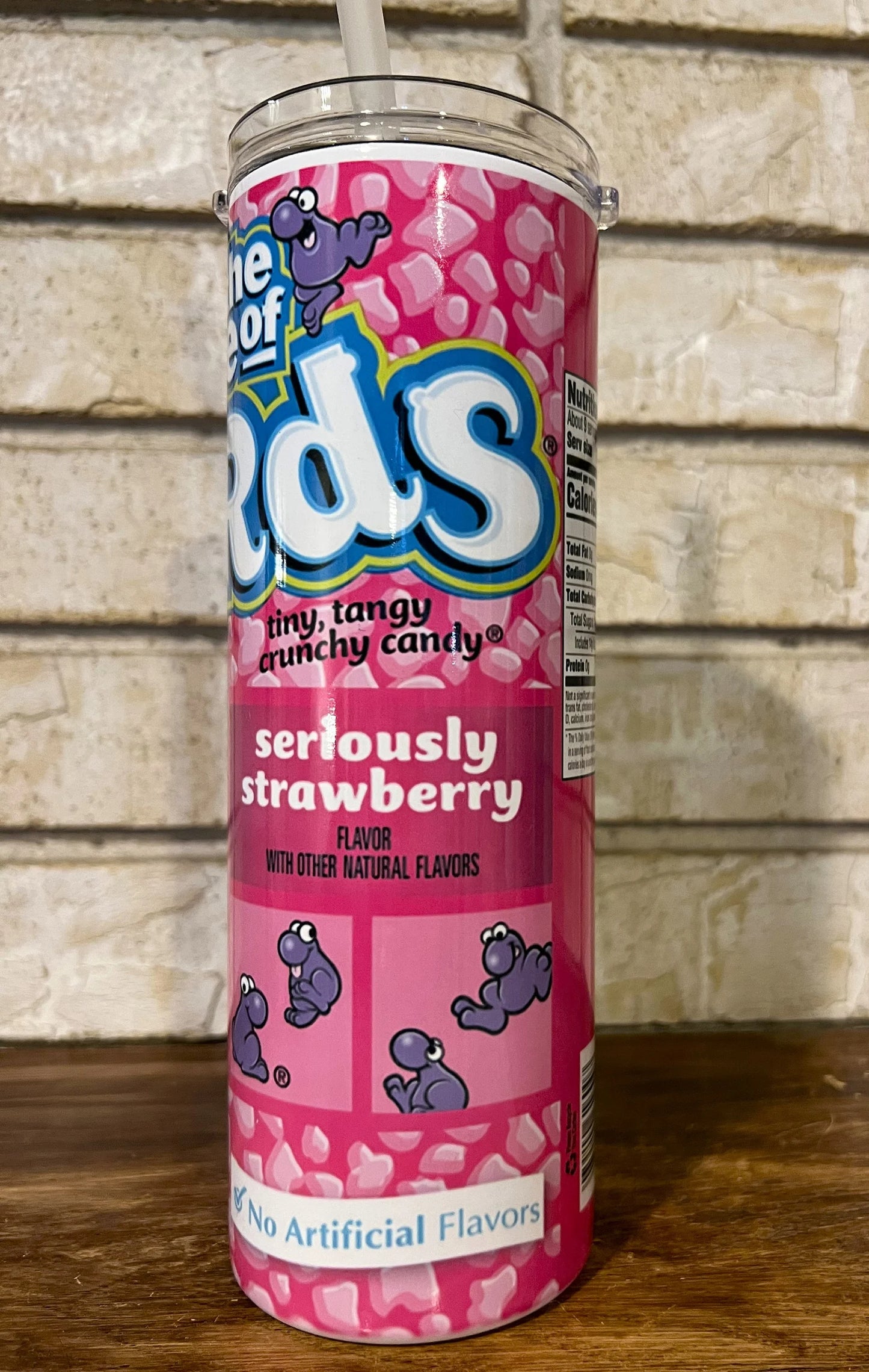 Tumbler, Stainless Steel, Reusable lid, Nostalgia, Nerd, Candy, Fun, Gift, Cup, Drinkware