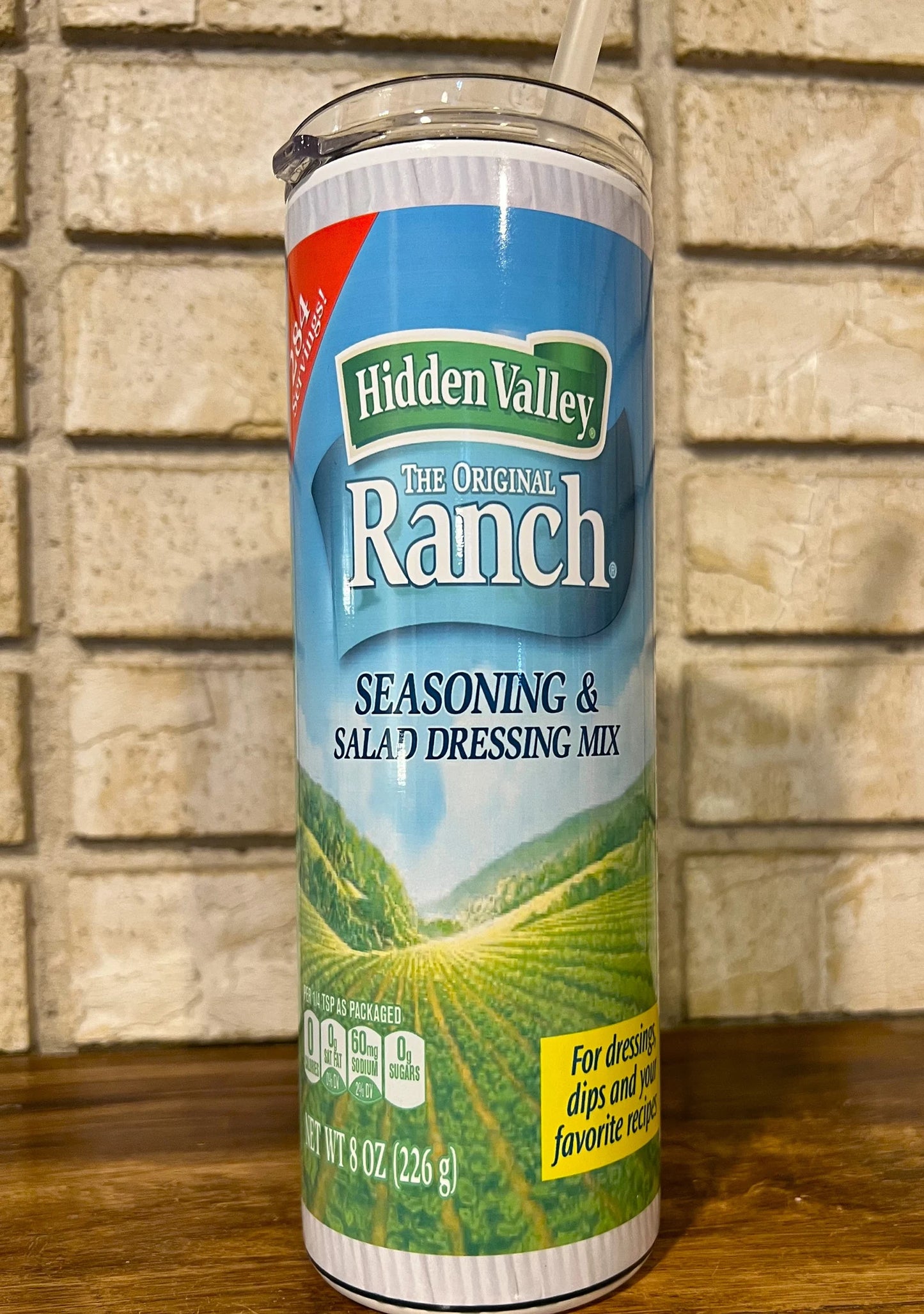 Stainless Steel, Tumbler cup, Removable lid, Funny, Humor, Dip, Dressing, Gag gift, Ranch