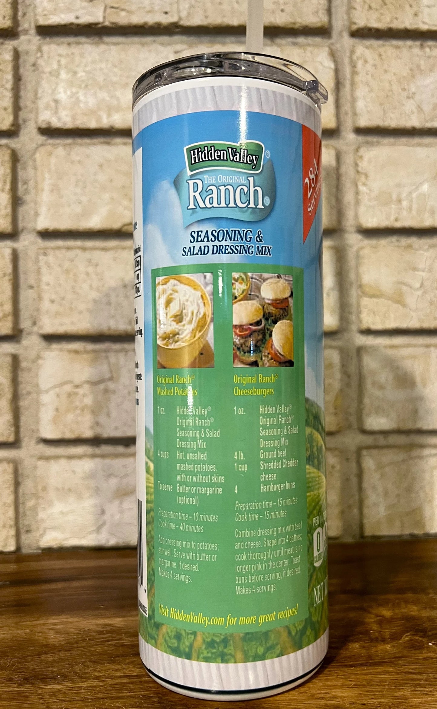 Stainless Steel, Tumbler cup, Removable lid, Funny, Humor, Dip, Dressing, Gag gift, Ranch