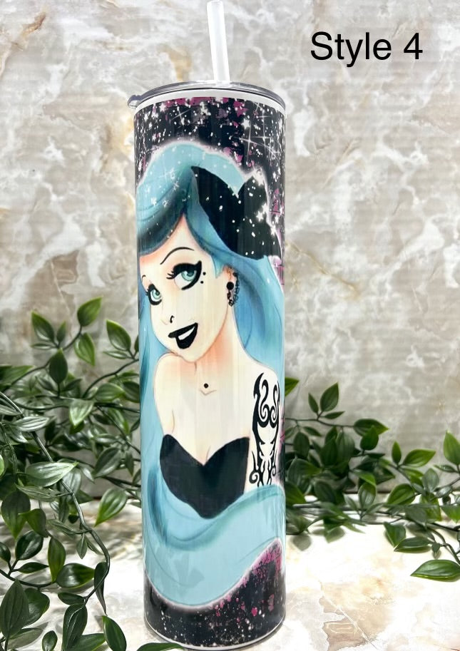 Tumbler, naughty, characters, princess, bad bitches, stainless steel, cup, straw, sublimated