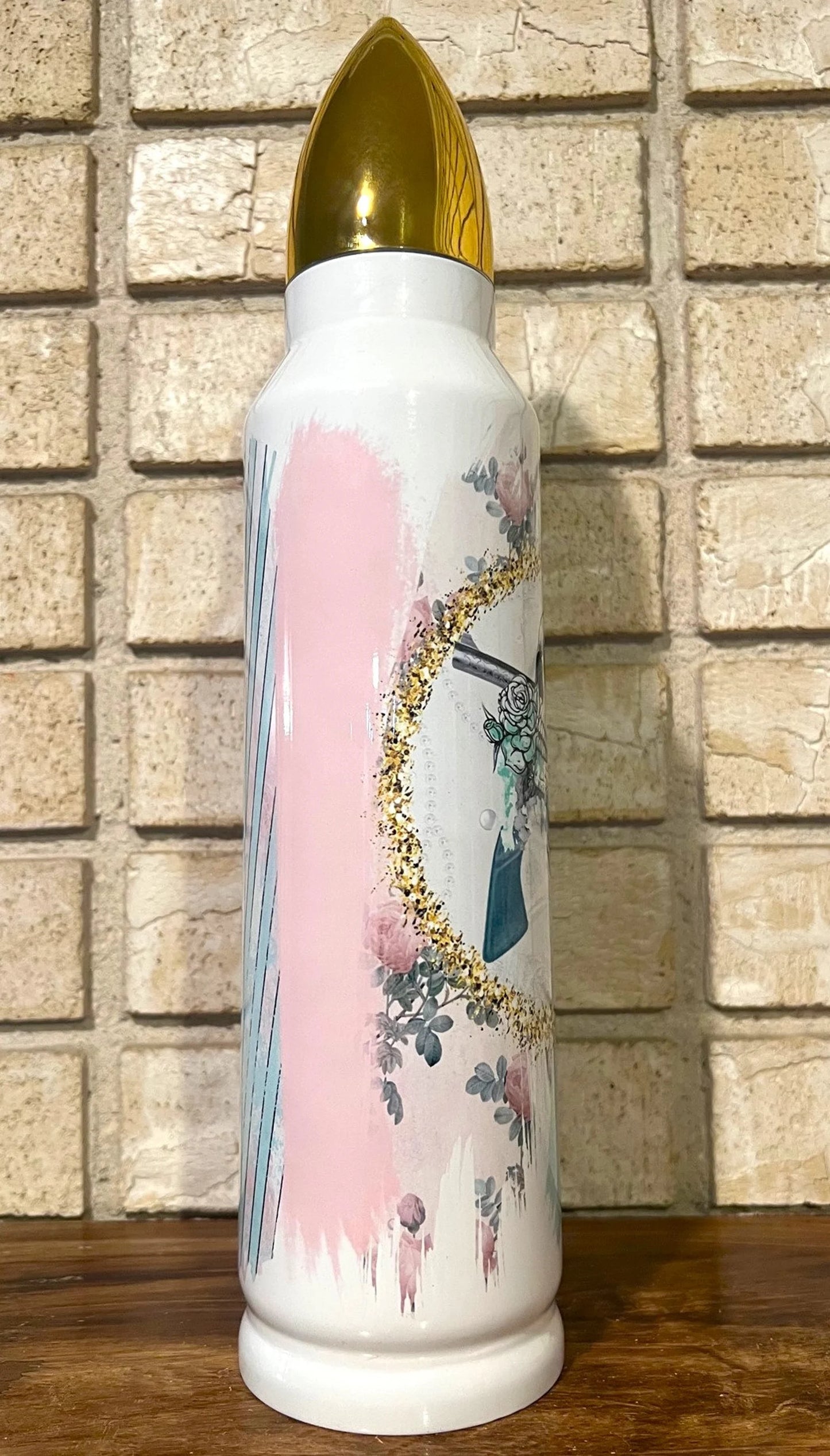 Stainless Steel, Tumbler, Bullet, Skull, Guns, Feminine, Pastel, Edgy