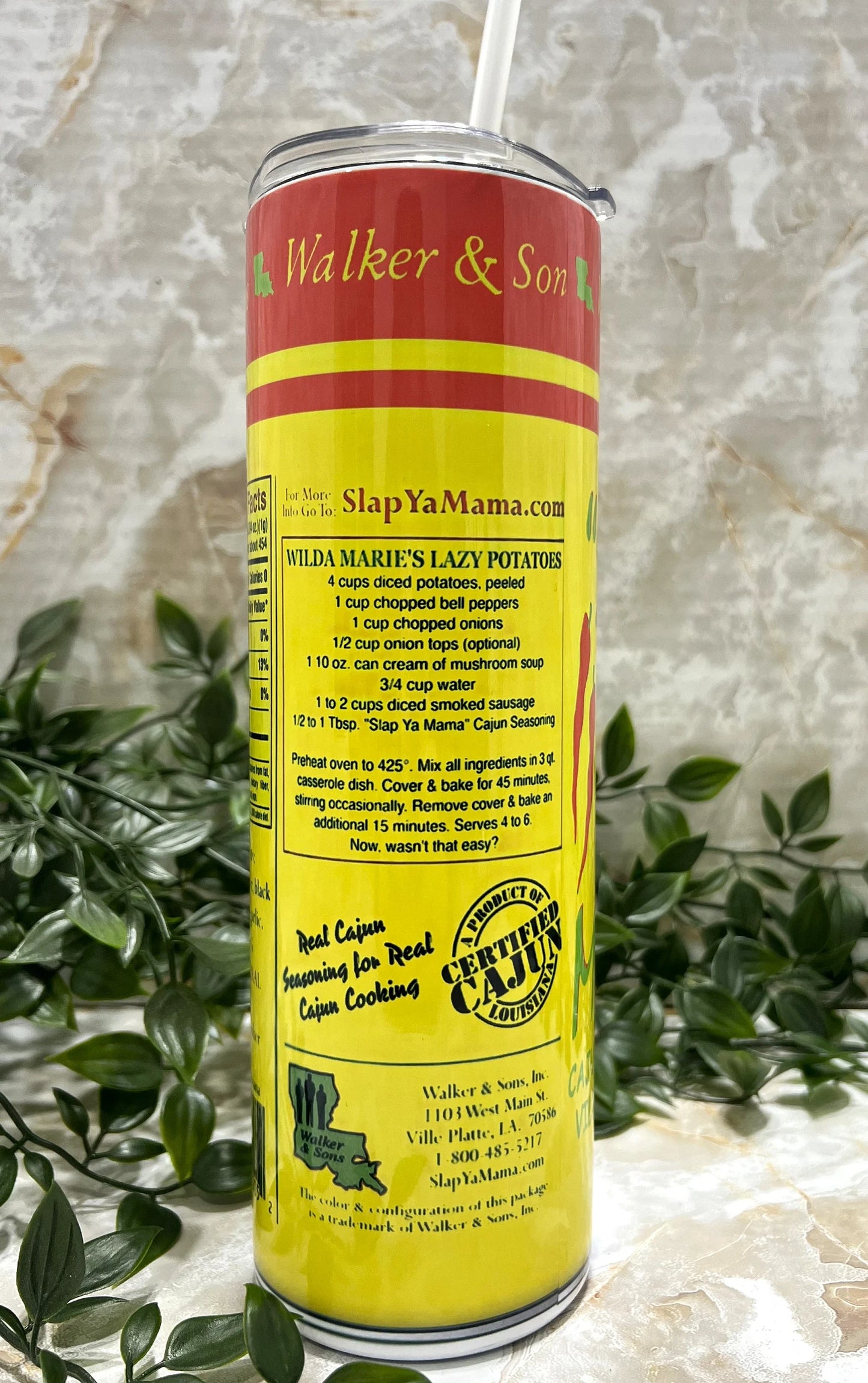 Stainless Steel, Tumbler, Reusable lid, Humor, Spicy, Seasoning, Gag gift, Funny, Humor, Sublimation, Cajun, Culinary