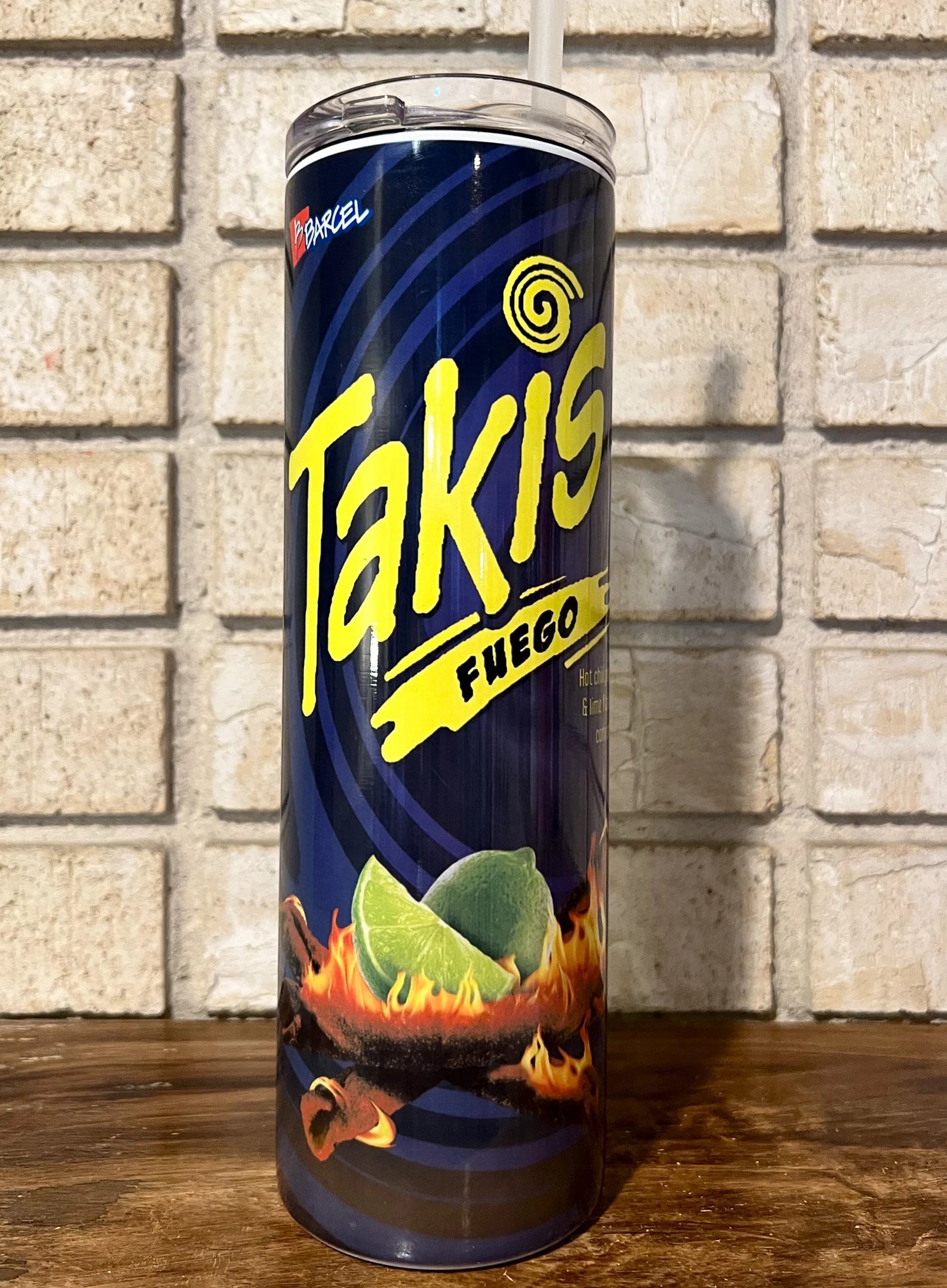 Stainless Steel, Tumbler, Reusable lid, Humor, Spicy, Chips, Hot, Fuego, Teens, Funny, Sublimation, tangy