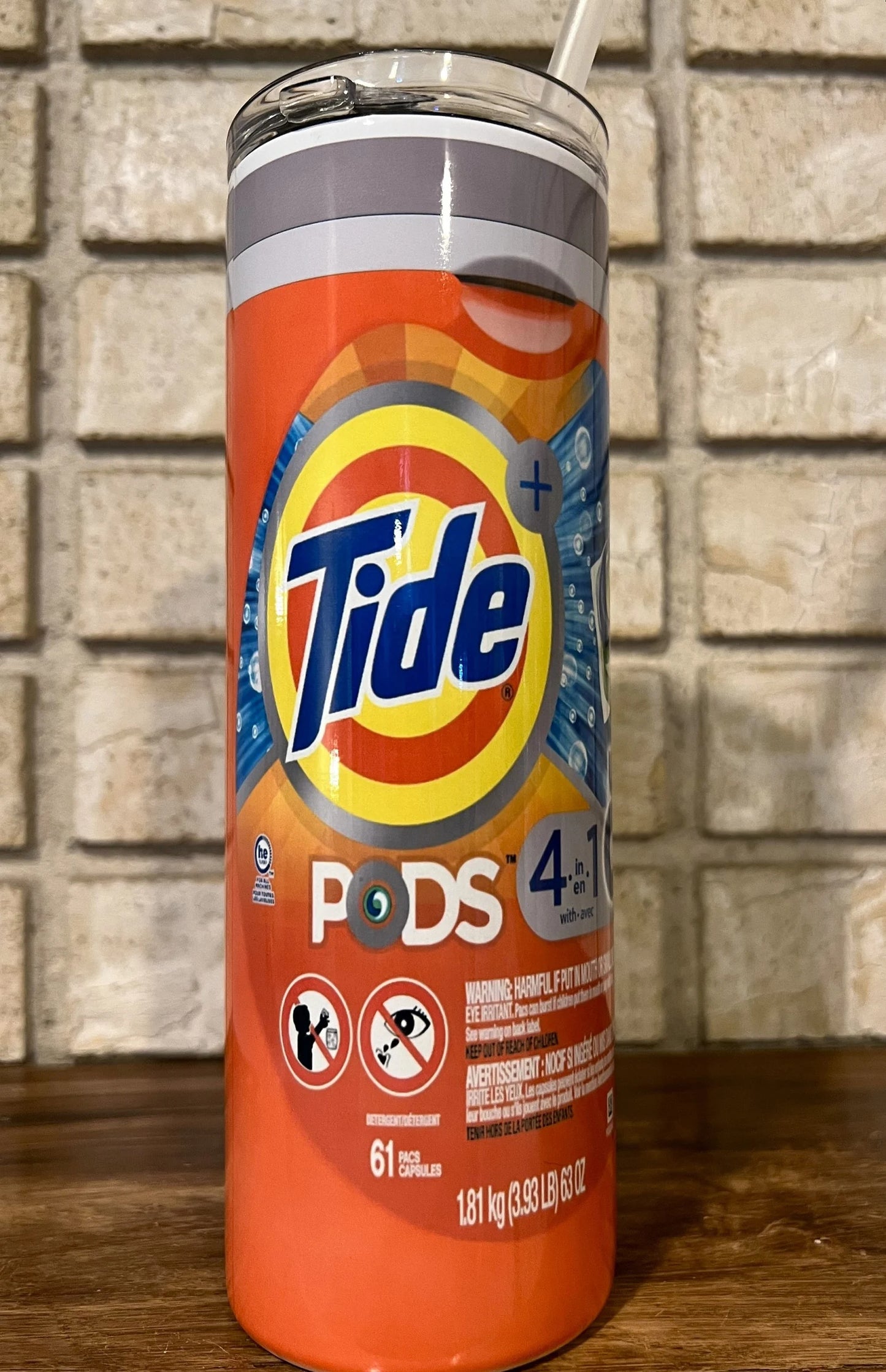 Stainless Steel, Tumbler, Reusable lid, Detergent, Clean, Pod, Funny, Humor, Gag gift, Cheeky, Fresh